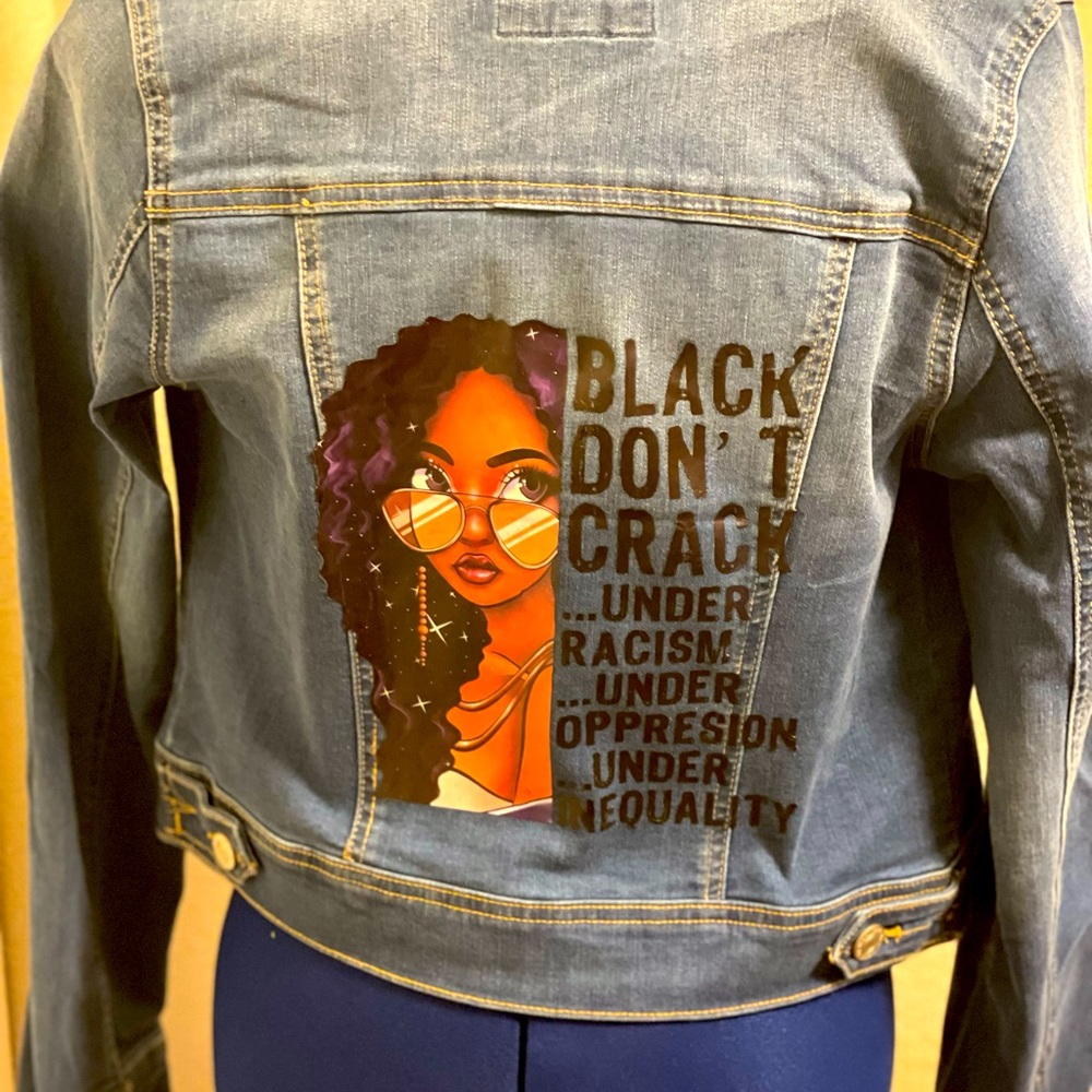 Jean jacket black girl magic